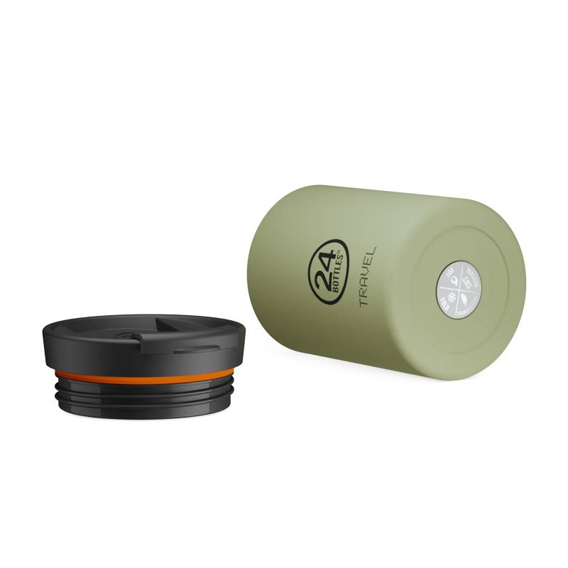 Mug isotherme Travel Tumbler en inox 'Sage green' | 24 Bottles