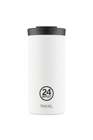 Mug isotherme Travel Tumbler en inox 'Ice white' | 24 Bottles
