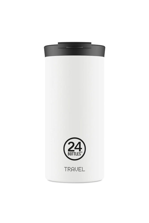 Mug isotherme Travel Tumbler en inox 'Ice white' | 24 Bottles