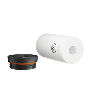 Mug isotherme Travel Tumbler en inox 'Ice white' | 24 Bottles