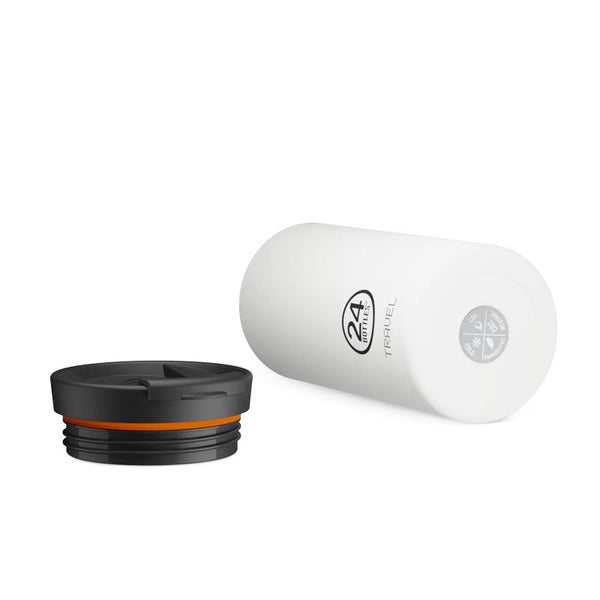 Mug isotherme Travel Tumbler en inox 'Ice white' | 24 Bottles