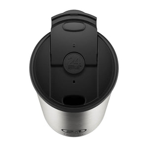 Mug isotherme Travel Tumbler en inox 'Brushed steel' | 24 Bottles