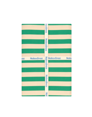 Nappe rectangulaire 150x250cm 'Green stripes' | NOBODINOZ