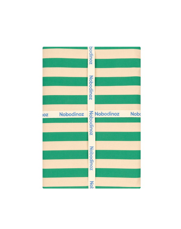 Nappe rectangulaire 150x250cm 'Green stripes' | NOBODINOZ