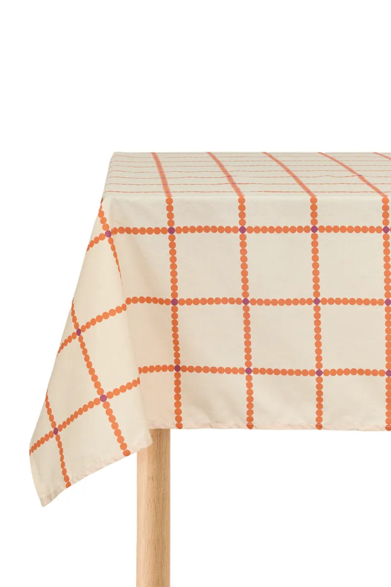 Nappe rectangulaire 150x250cm 'Large red grid' | NOBODINOZ