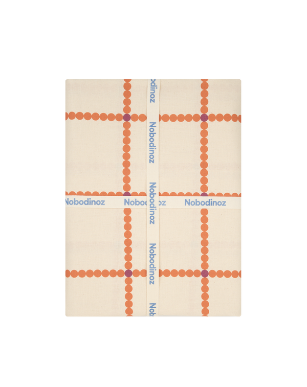Nappe rectangulaire 150x250cm 'Large red grid' | NOBODINOZ