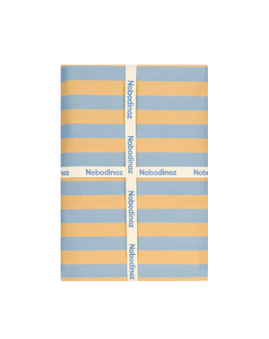 Nappe rectangulaire 150x250cm 'Melon blue stripes' | NOBODINOZ