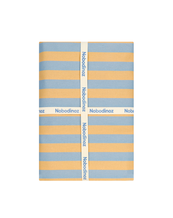 Nappe rectangulaire 150x250cm 'Melon blue stripes' | NOBODINOZ