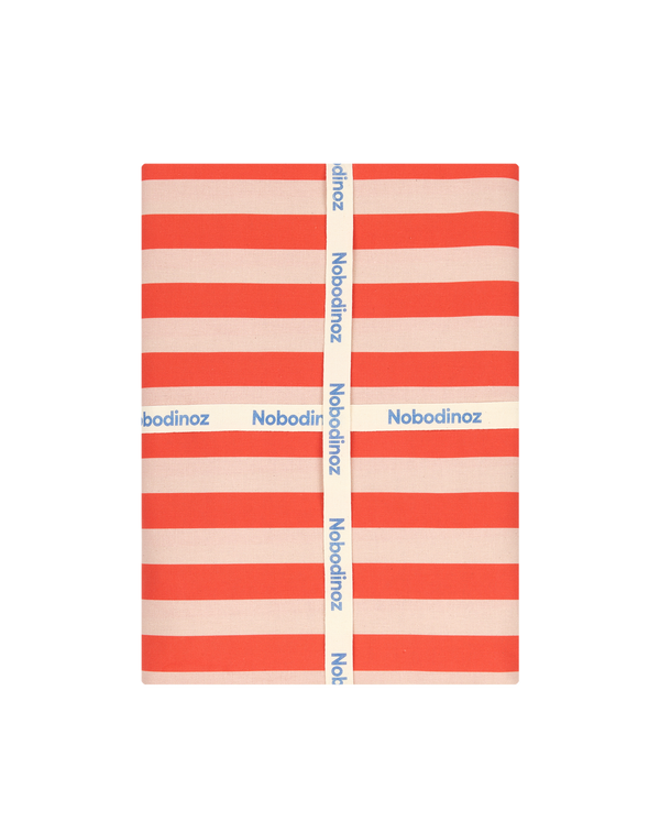 Nappe rectangulaire 150x250cm 'Red stripes' | NOBODINOZ