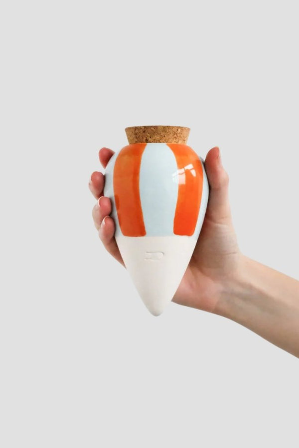 Olla Rayé Orange et Bleu | PEPIN
