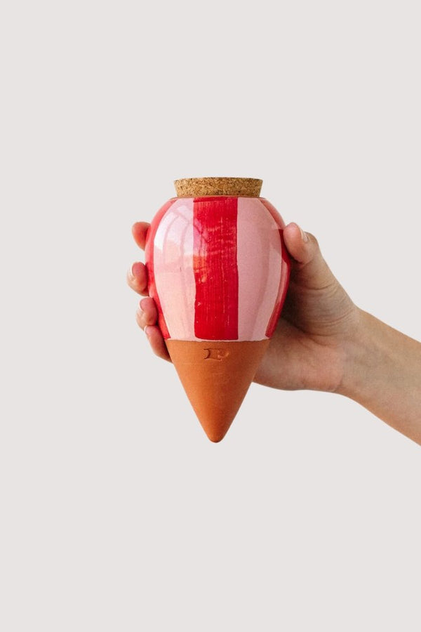 Olla Rayé Rose et Rouge | PEPIN