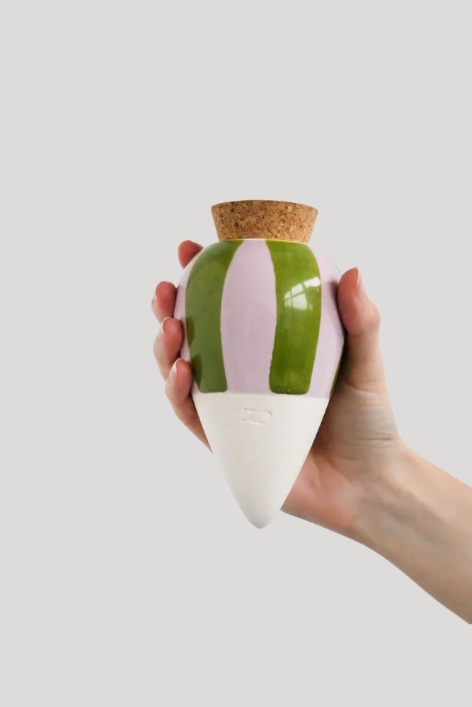 Olla Rayé Vert et Lilas | PEPIN