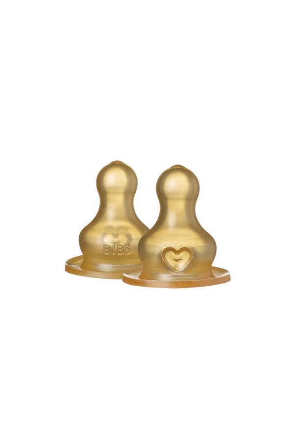 Pack de 2 tétines pour biberon en latex | BIBS