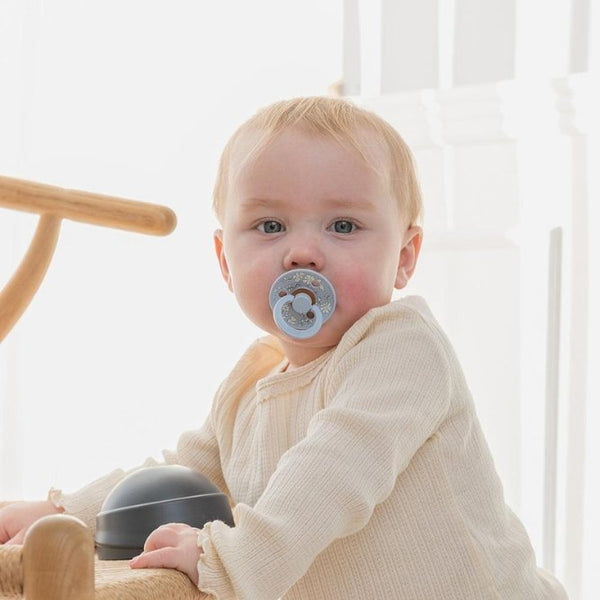 Pack de 2 Tétines rondes en latex 'Colour' Capel Sage Mix | BIBS X LIBERTY