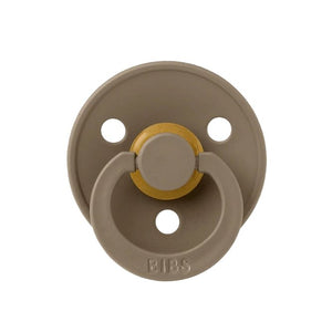 Pack de 2 Tétines rondes en latex 'Colour' Ivory / Dark Oak | BIBS