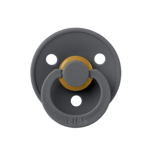 Pack de 2 Tétines rondes en latex 'Colour' Vanilla / Iron | BIBS