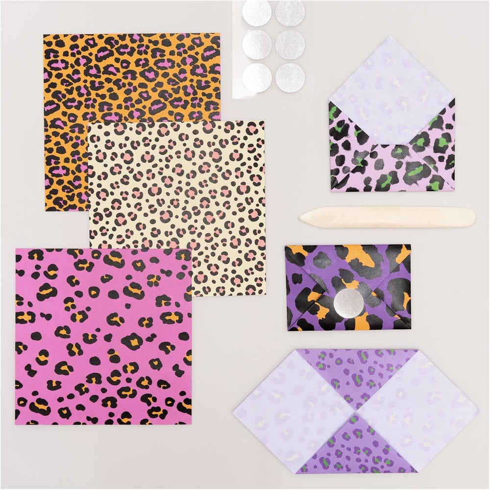 Papier origami 'Acid Leo' 50 feuilles 15x15cm | RICO DESIGN