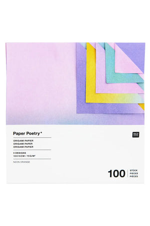 Papier origami 'Blurry Gradient' 100 feuilles 15x15cm | RICO DESIGN