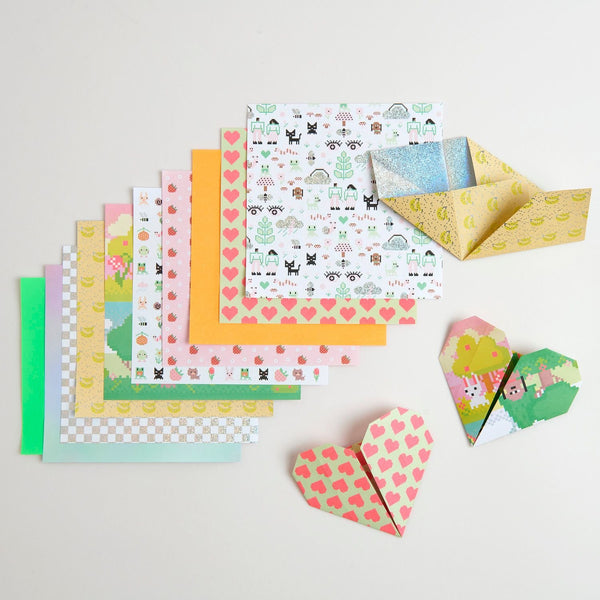 Papier origami 'Pixels' 50 feuilles 15x15cm | RICO DESIGN