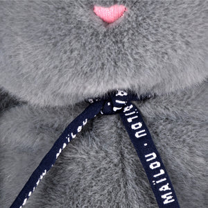 Peluche Chat 'Méloé' Bleu gris | MAÏLOU TRADITION