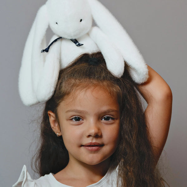 Peluche Lapin 'Méloé' Blanc | MAÏLOU TRADITION