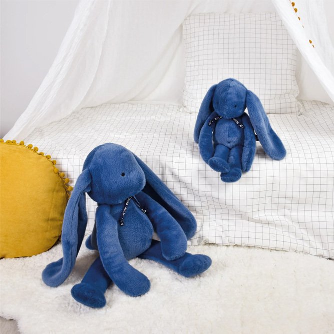Peluche Lapin 'Méloé' Bleu | MAÏLOU TRADITION