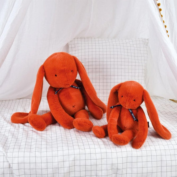 Peluche Lapin 'Méloé' Orange Potiron | MAÏLOU TRADITION
