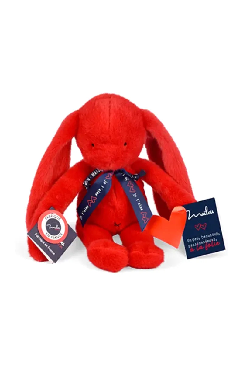 Peluche Lapin 'Méloé' Rouge | MAÏLOU TRADITION