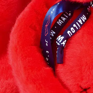 Peluche Lapin 'Méloé' Rouge | MAÏLOU TRADITION