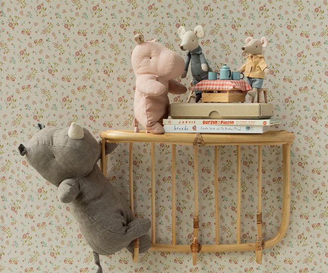 Peluche Petit Hippo Soft Rose Safari friends | MAILEG
