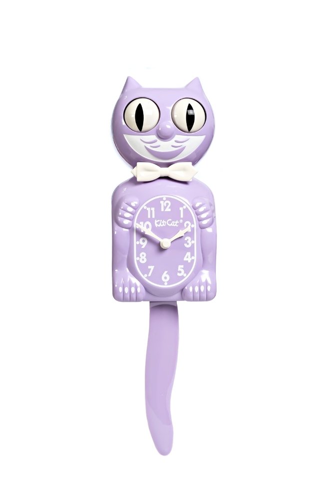 Pendule Kit-Cat Chat Lilas Pastel | KIT-CAT