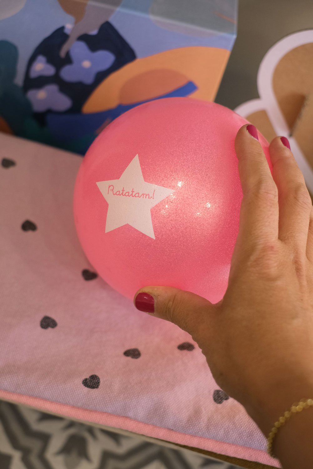 Petit ballon Mouton Summer Rose 10cm | RATATAM