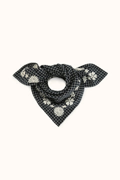 Petit foulard ‘Fayara’ Khadi Coal | APACHES COLLECTIONS