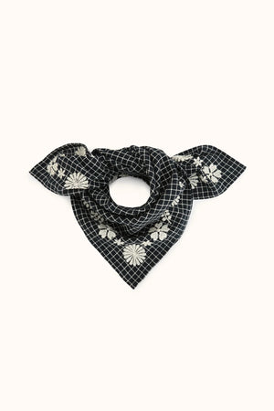 Petit foulard ‘Fayara’ Khadi Coal | APACHES COLLECTIONS