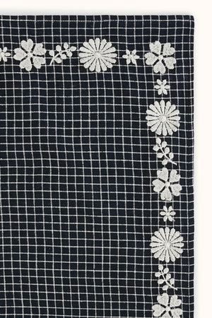 Petit foulard ‘Fayara’ Khadi Coal | APACHES COLLECTIONS