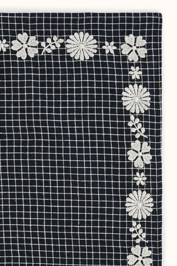 Petit foulard ‘Fayara’ Khadi Coal | APACHES COLLECTIONS