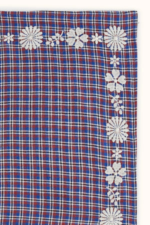 Petit foulard ‘Fayara’ Khadi Saphir | APACHES COLLECTIONS