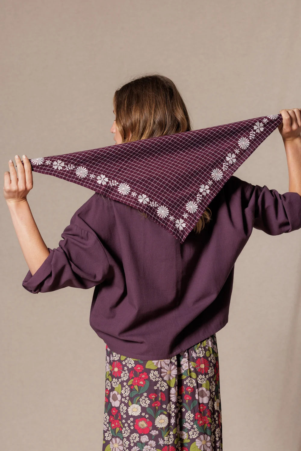 Petit foulard ‘Fayara’ Khadi Taffeta | APACHES COLLECTIONS