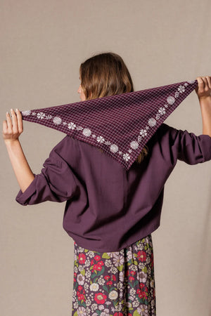 Petit foulard ‘Fayara’ Khadi Taffeta | APACHES COLLECTIONS