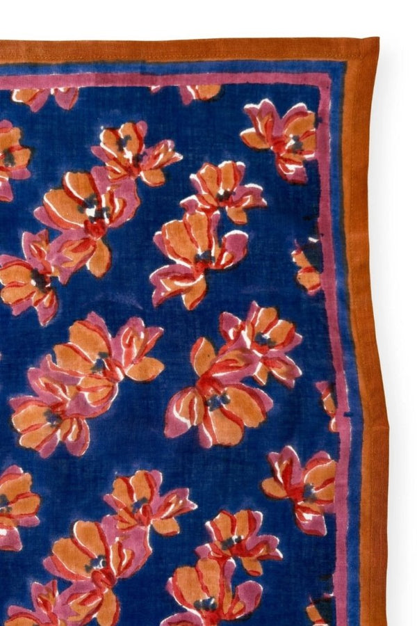 Petit foulard Dupitta 'Violeta' Navy | APACHES COLLECTIONS