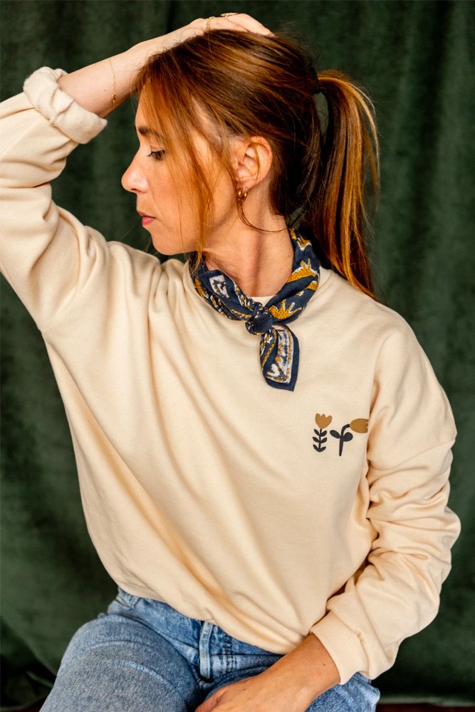 Petit foulard Manika 'Bengale' Orage | APACHES COLLECTIONS