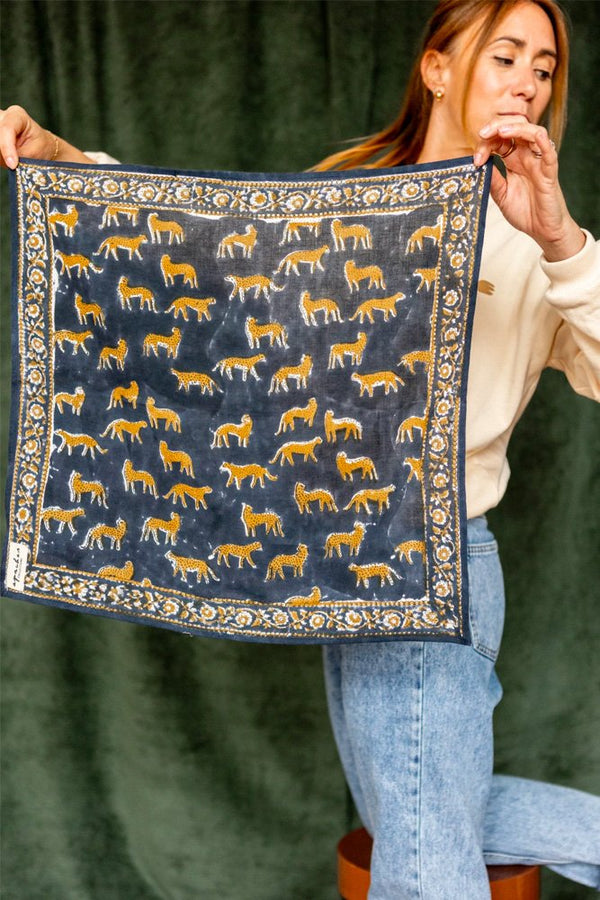 Petit foulard Manika 'Bengale' Orage | APACHES COLLECTIONS