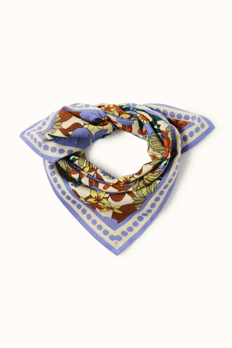 Petit foulard 'Manika' Bouquet Iris | APACHES COLLECTIONS