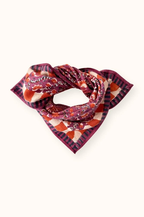 Petit foulard Manika 'Cactus' Cherry | APACHES COLLECTIONS