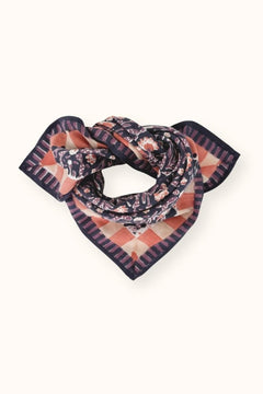 Petit foulard Manika 'Cactus' Navy | APACHES COLLECTIONS