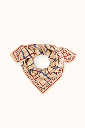 Petit foulard ‘Manika’ Cahier Macadamia | APACHES COLLECTIONS