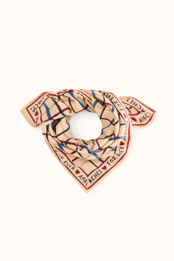 Petit foulard ‘Manika’ Cahier Macadamia | APACHES COLLECTIONS