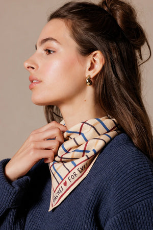Petit foulard ‘Manika’ Cahier Macadamia | APACHES COLLECTIONS