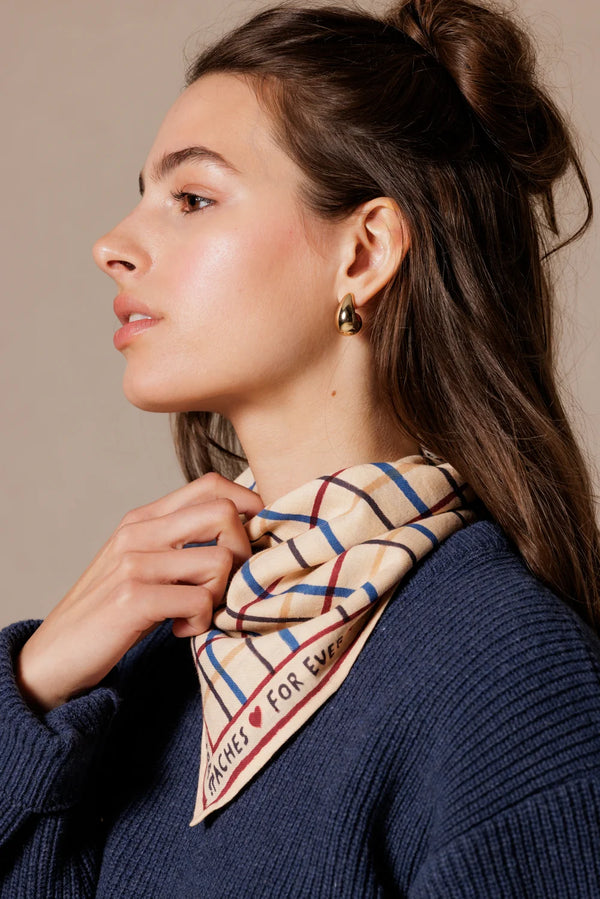 Petit foulard ‘Manika’ Cahier Macadamia | APACHES COLLECTIONS