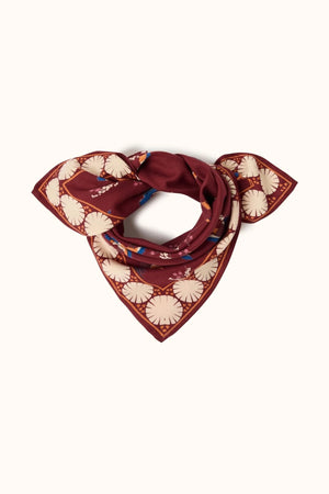 Petit foulard ‘Manika’ Cerisier Dahlia | APACHES COLLECTIONS